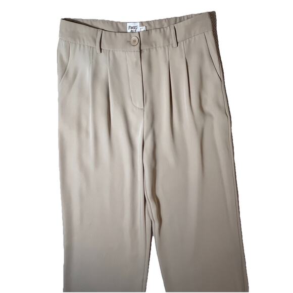 Princess‎ Polly Wide Leg Pleated Dress Pants Beige Size 10 - Picture 7 of 10